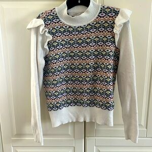 Fitted mock turtleneck sweater